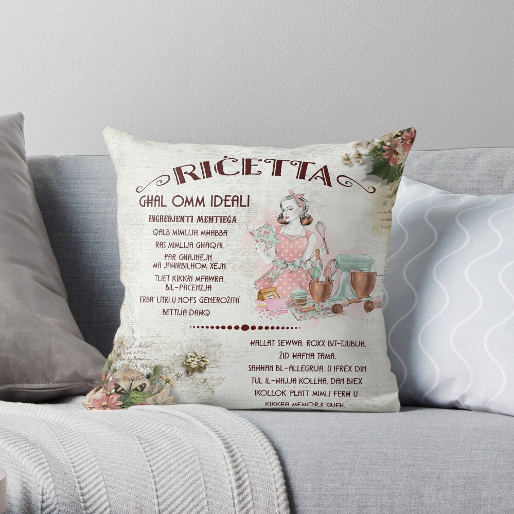 Cushion for mother (Riċetta Għal Omm Ideali)