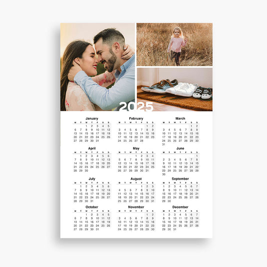 Personalised Photo A4 Page Calendar 2025 (English)