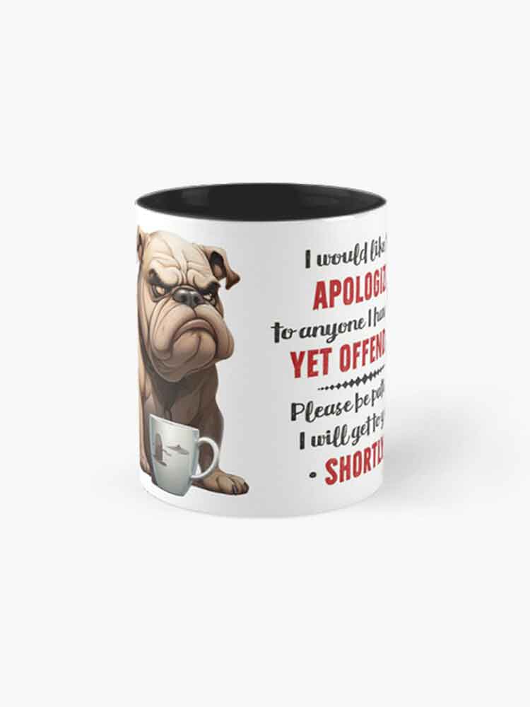 Funny Mug with Grumpy Dog