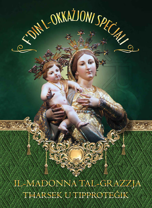 Religious Card for a Special Occasion (Tal-Grazzja Zabbar - Green) (New Size)