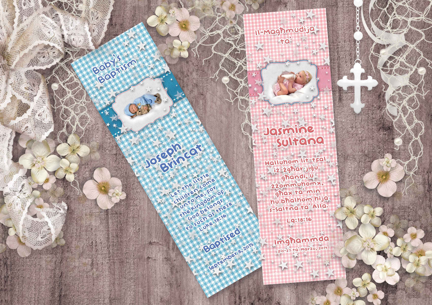 Baptism Bookmark (Design 4)