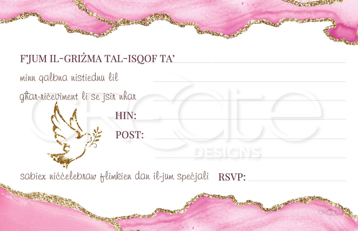 Holy Confirmation Invites Design 23 (Open)