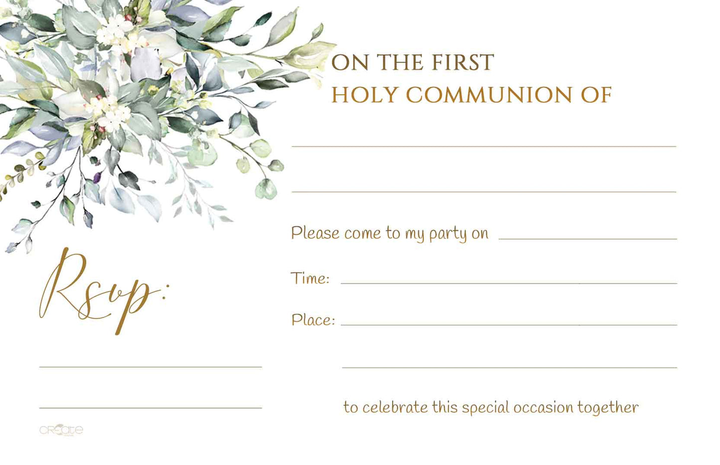 Holy Communion Invites Design 22