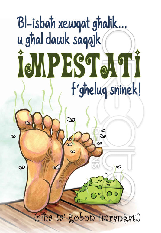 Birthday Card for someone with stinky feet (comic)