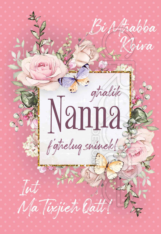 Birthday Card for your grandmother (Pink Background)