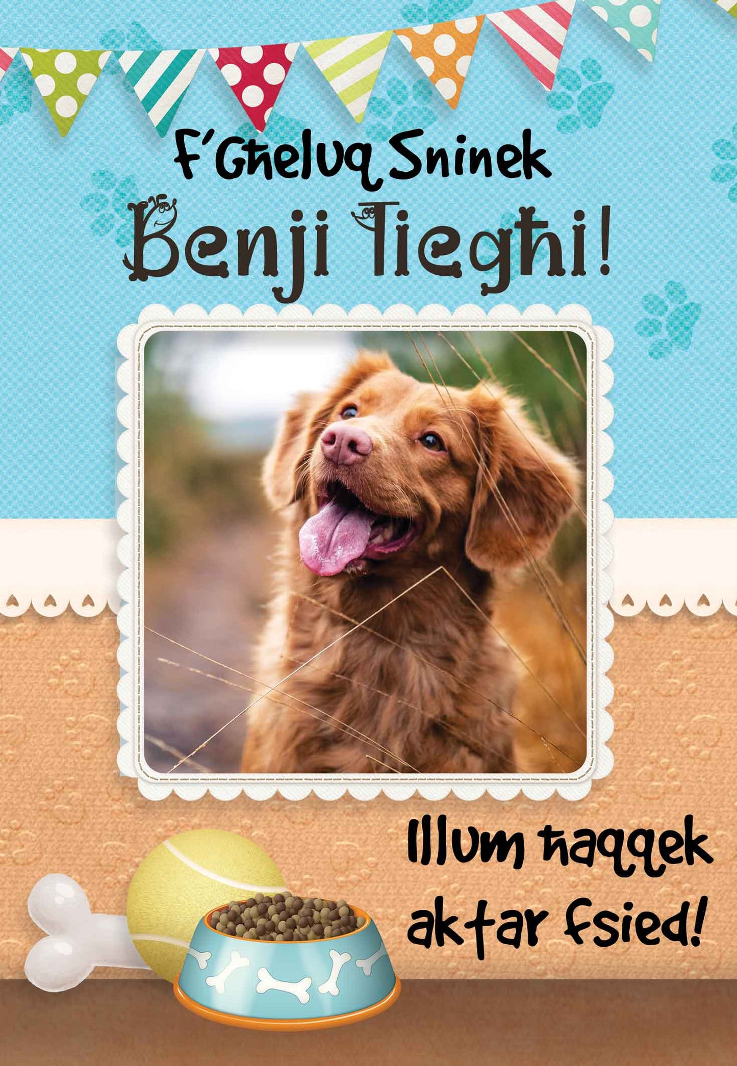 Personalised card for pet (dogs)