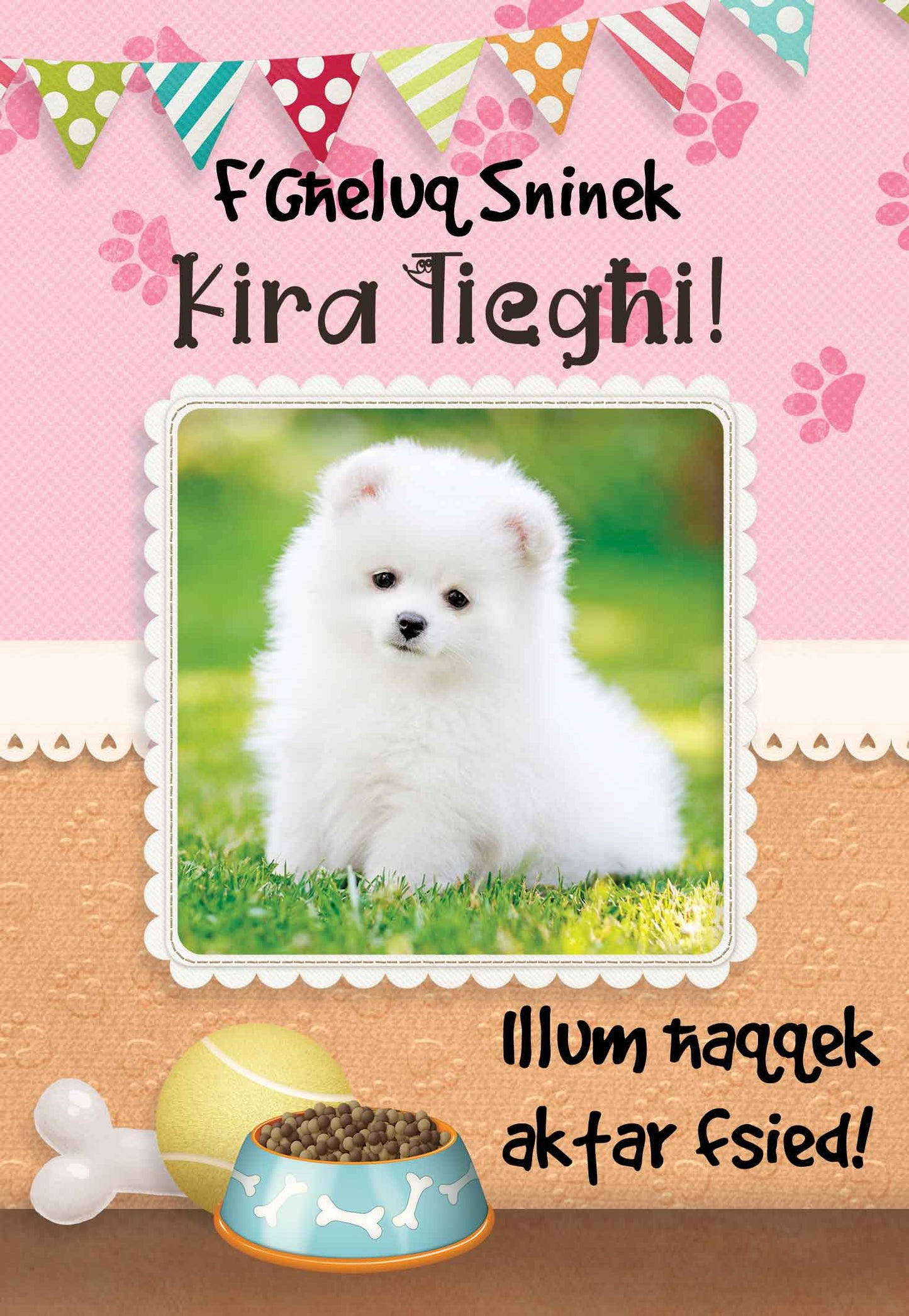 Personalised card for pet (dogs)