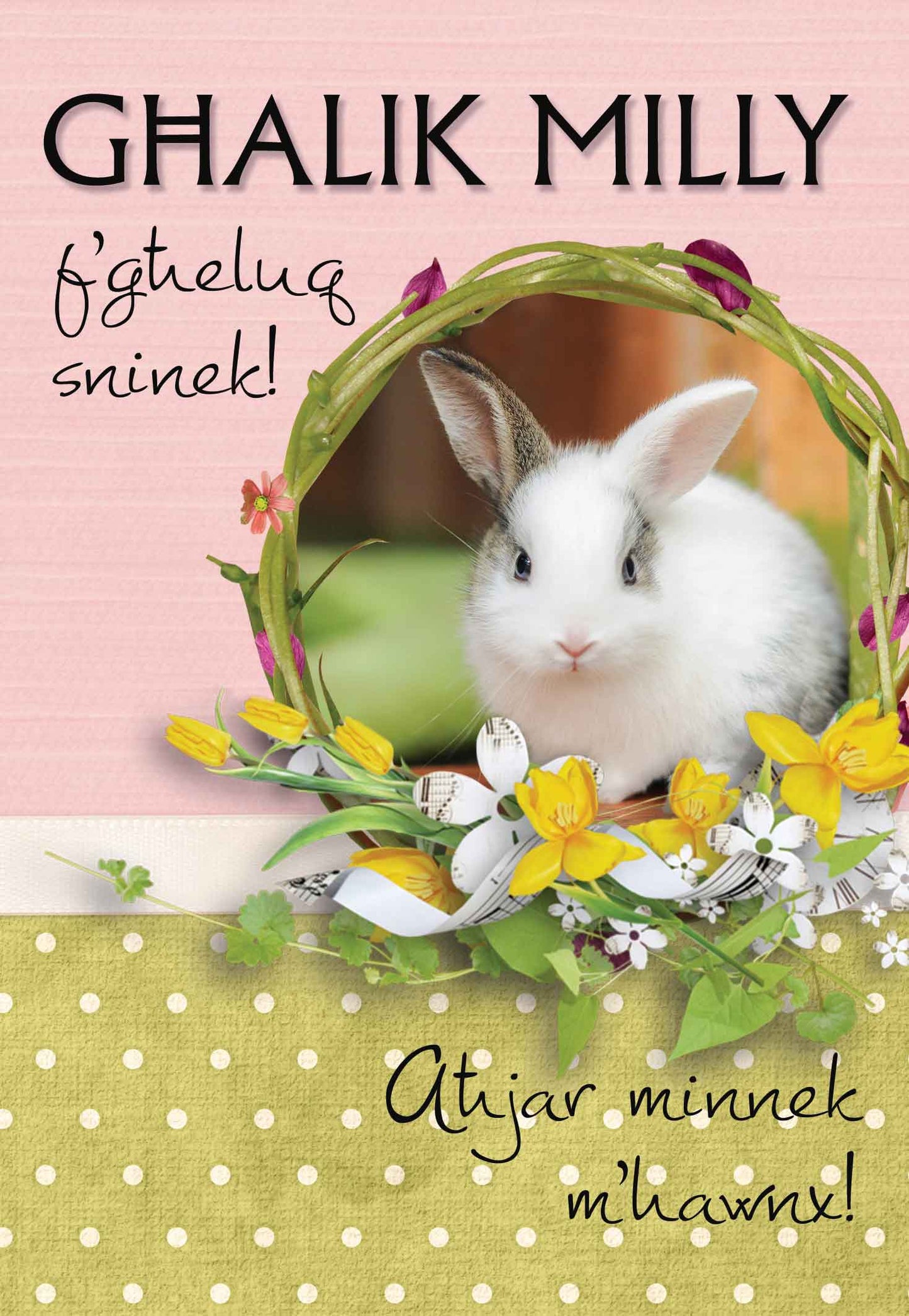 Personalised card for pet (rabbits)