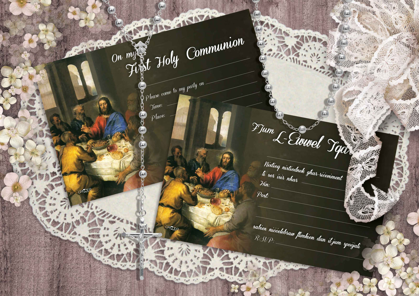 Holy Communion Invites Design 1 (Open)