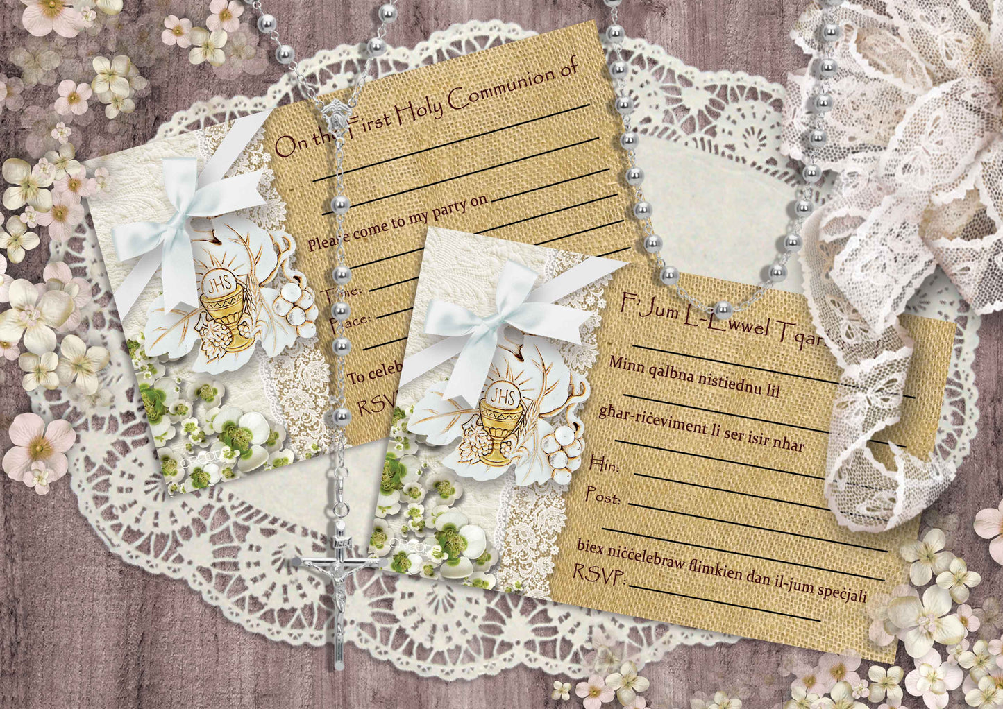 Holy Communion Invites Design 4 (Open)