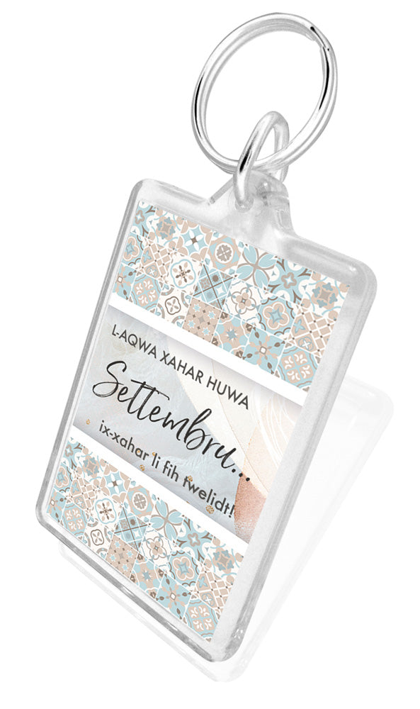 September Birthday Keychain