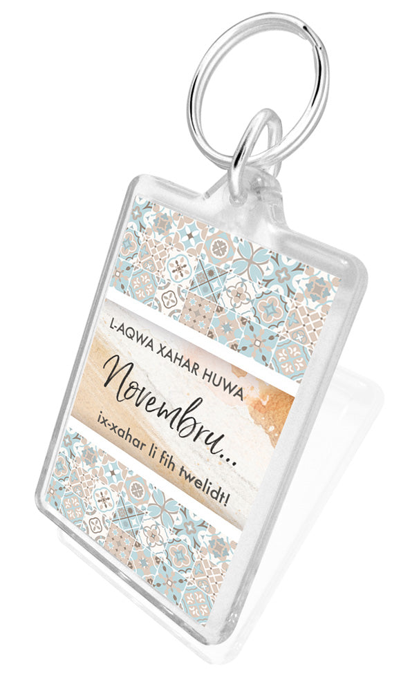 November Birthday Keychain