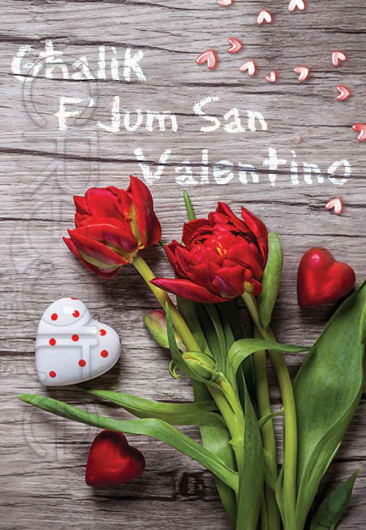 St.Valentine's Card (with Red Roses on a wooden background)