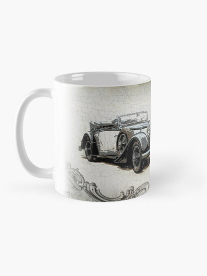 Mug with a picture of a vintage car (1 style)