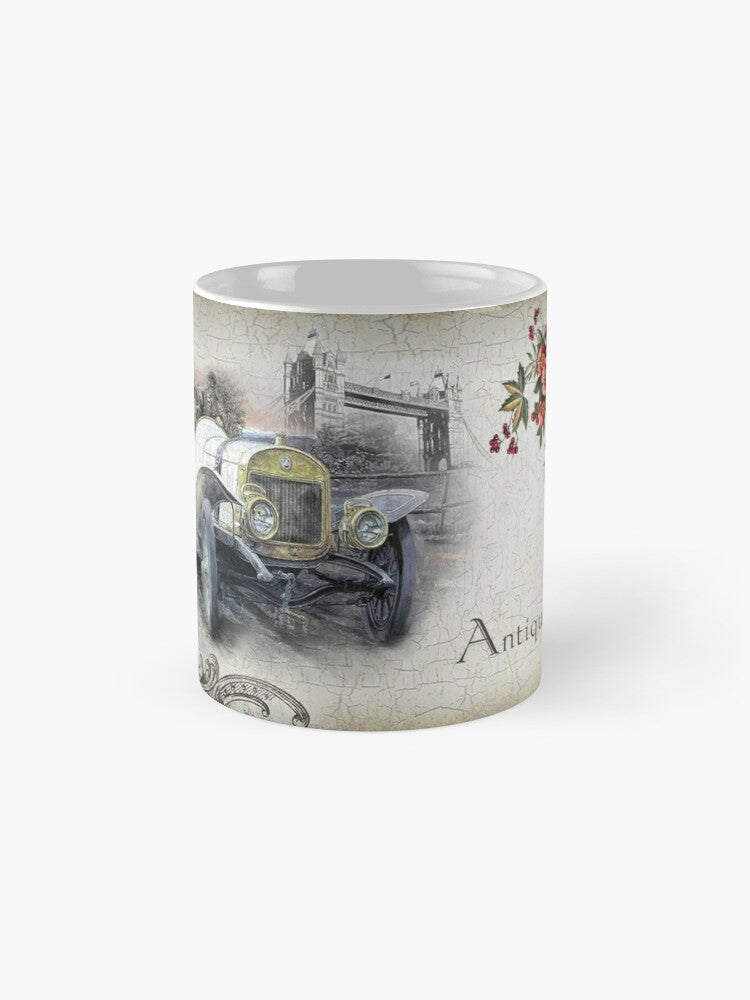 Mug bi stampa ta' karozza antika (Stil 6)