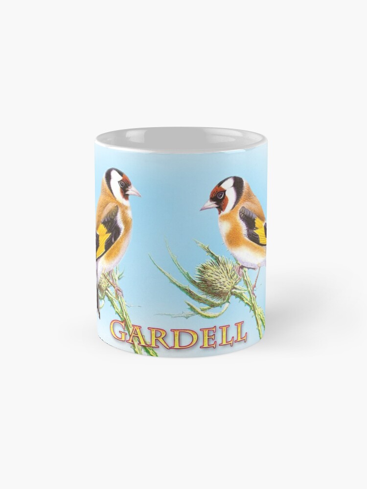 Mug tal-Għasafar tal-għana b'par ta' Gardell