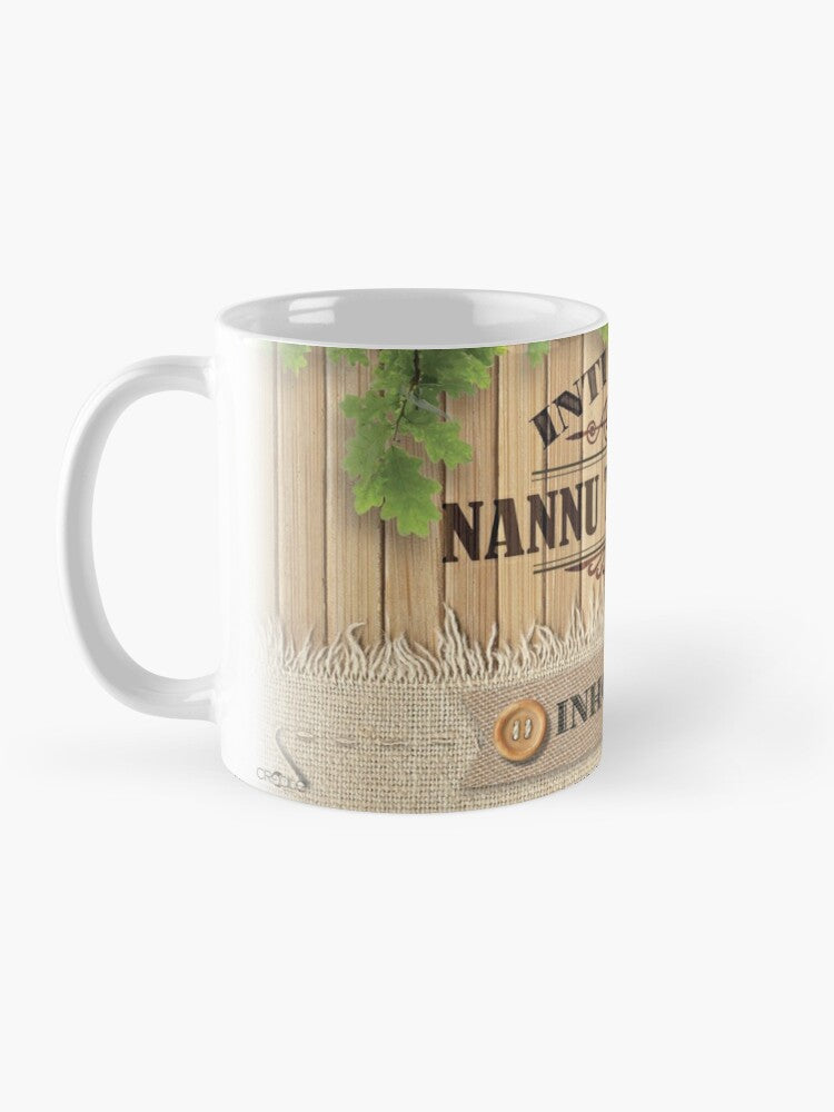 Mug for the father (for grandfather on a wooden background)