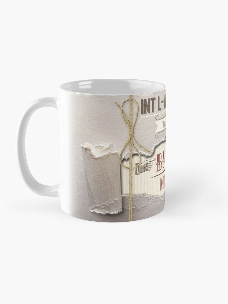 Mug for father on a background of thorn carton