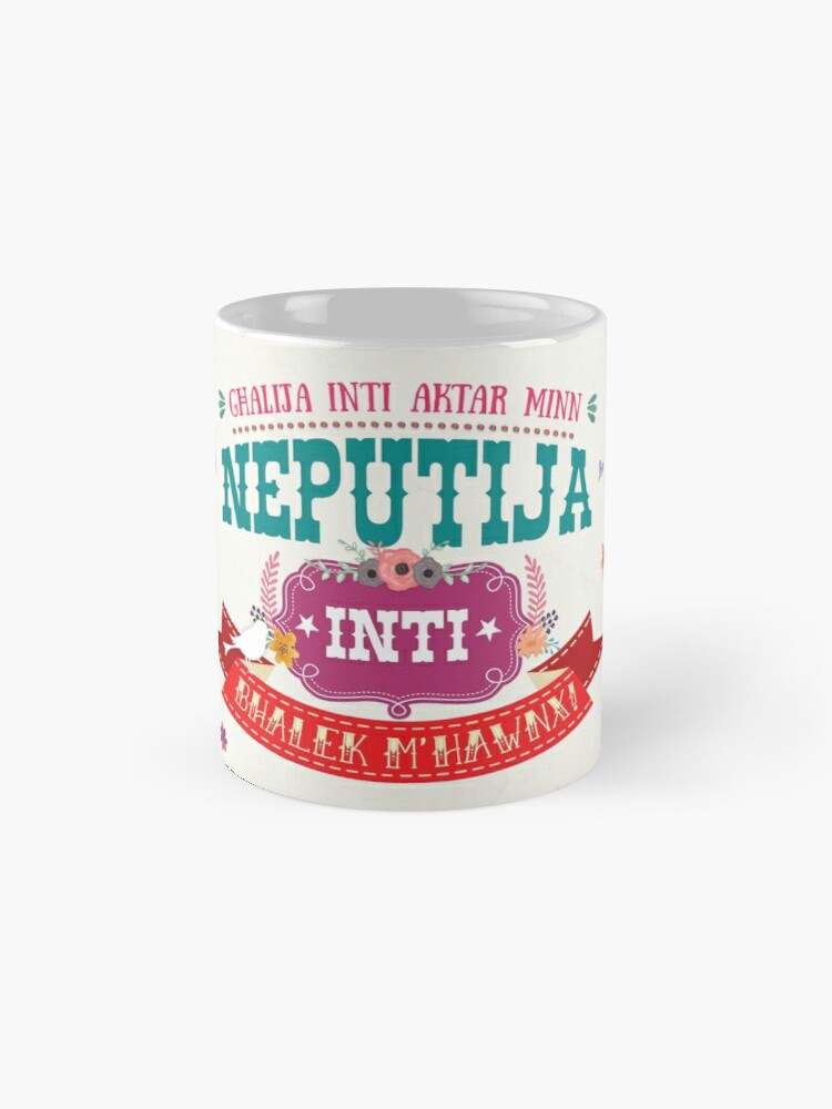 Mug għal Neputija Adulta bil-fjuri