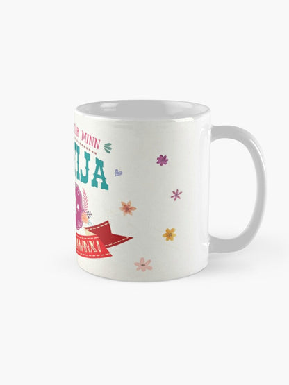 Mug għal Neputija Adulta bil-fjuri