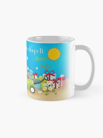 Mug for a young nephew boy (with toys)