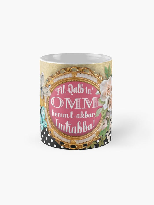 Mug for mother with the words ('Fil-Qalb ta' Omm')