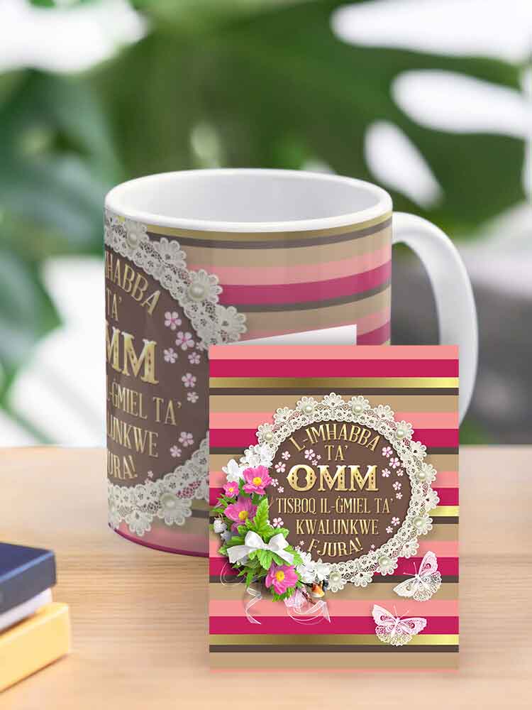 Mug for mother with the words ('L-Imħabba ta' Omm')