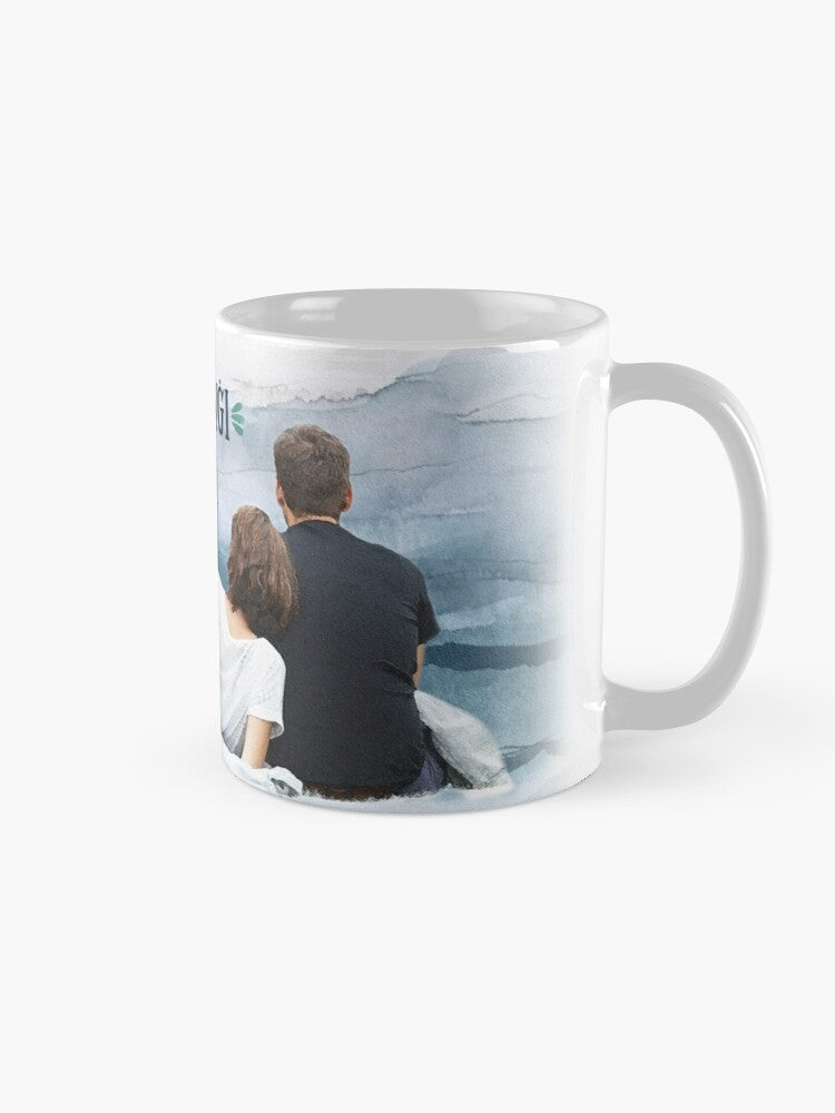 Mug for husband (with a couple in the background)