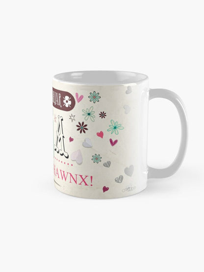 Mug for aunt with background words