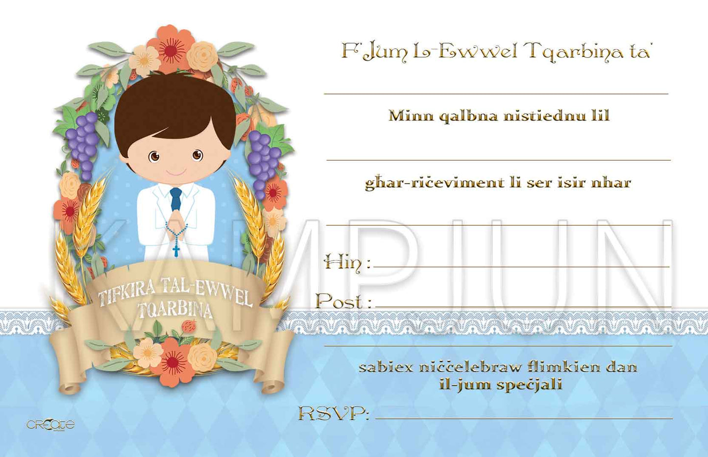 Holy Communion Invites Design 13