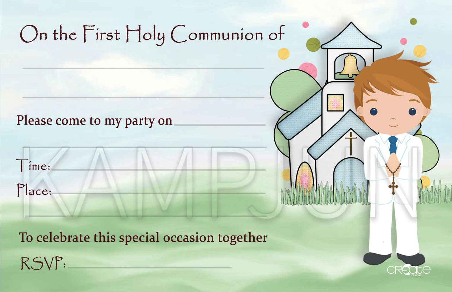 Holy Communion Invites Design 17