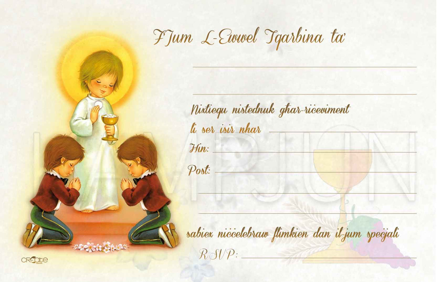 Holy Communion Invites Design 21