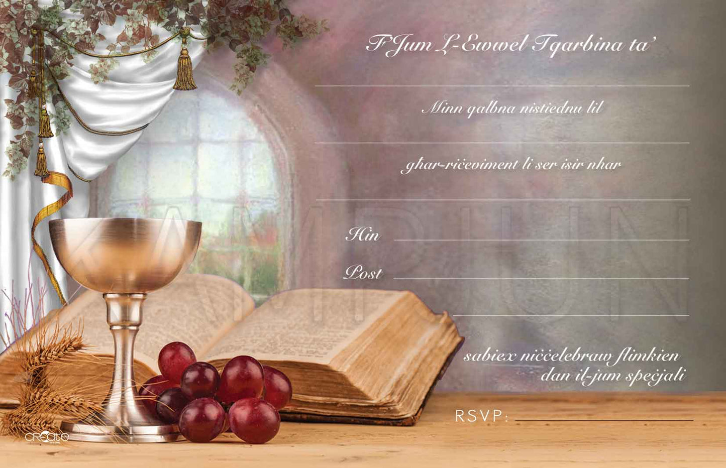 Holy Communion Invites - Design 3